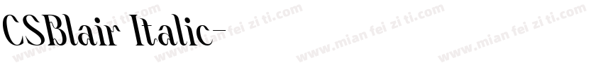 CSBlair Italic字体转换